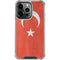 Turkish Flag Distressed iPhone 15 Pro Clear Case