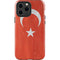 Turkish Flag Distressed iPhone 15 Pro Max Impact Case