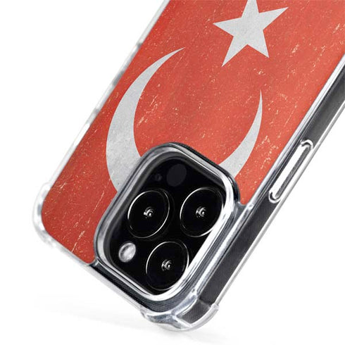 Turkish Flag Distressed iPhone 15 Pro Max MagSafe Case