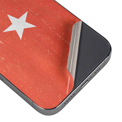 Turkish Flag Distressed iPhone 14 Pro Max Skin