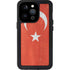 Turkish Flag Distressed iPhone 14 Pro Waterproof Case