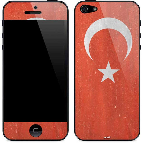 Turkish Flag Distressed iPhone 5/5s/5SE Skin