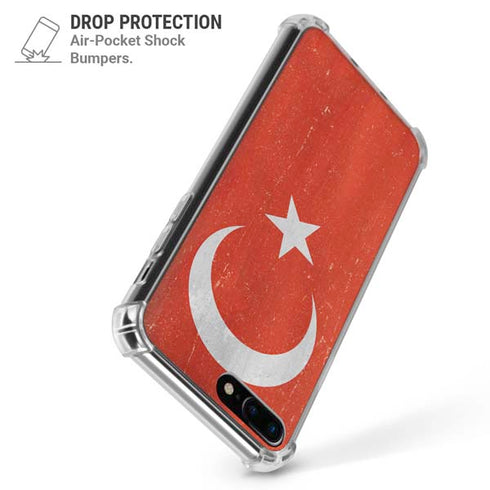 Turkish Flag Distressed iPhone 7/8 Plus Clear Case