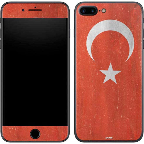 Turkish Flag Distressed iPhone 8 Plus Skin