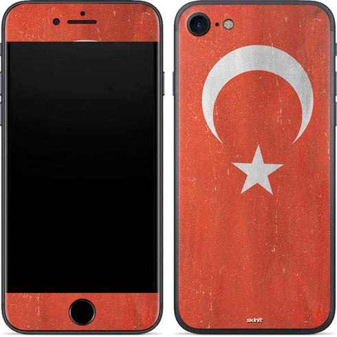 Turkish Flag Distressed iPhone 8 Skin