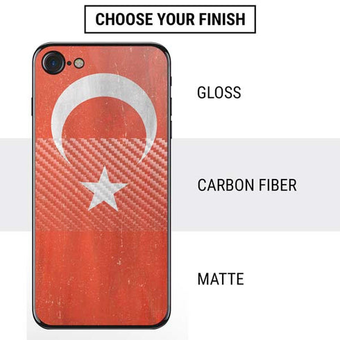 Turkish Flag Distressed iPhone SE (2nd & 3rd Gen) Skin