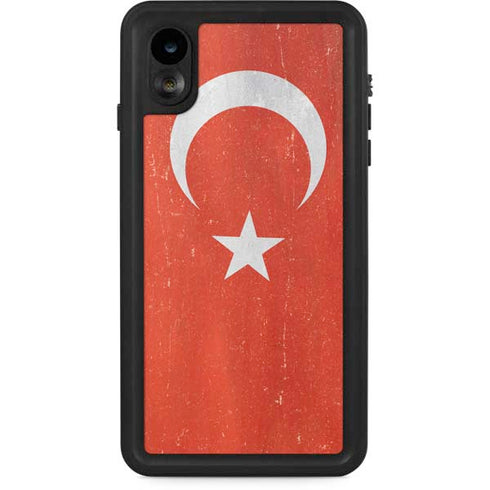 Turkish Flag Distressed iPhone XR Waterproof Case