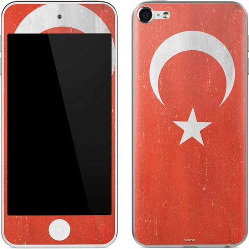 Turkish Flag Distressed Apple iPod Skin