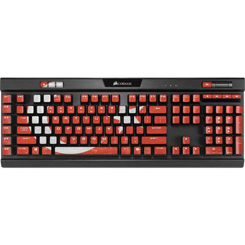 Turkish Flag Distressed K95 RGB PLATINUM Mechanical Gaming Keyboard Skin