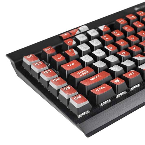 Turkish Flag Distressed K95 RGB PLATINUM Mechanical Gaming Keyboard Skin