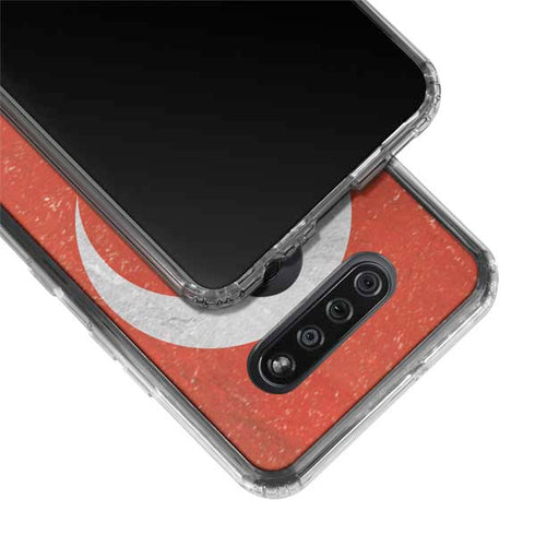 Turkish Flag Distressed LG K51/Q51 Clear Case