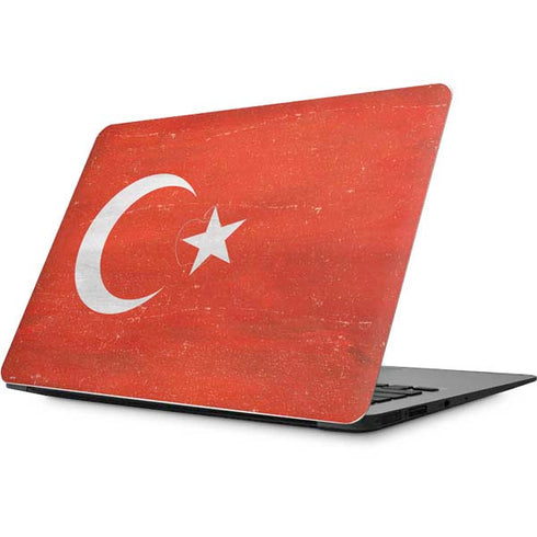 Turkish Flag Distressed Apple MacBook Skin