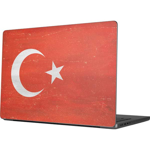 Turkish Flag Distressed MacBook Pro 14in (2021-24) Skin