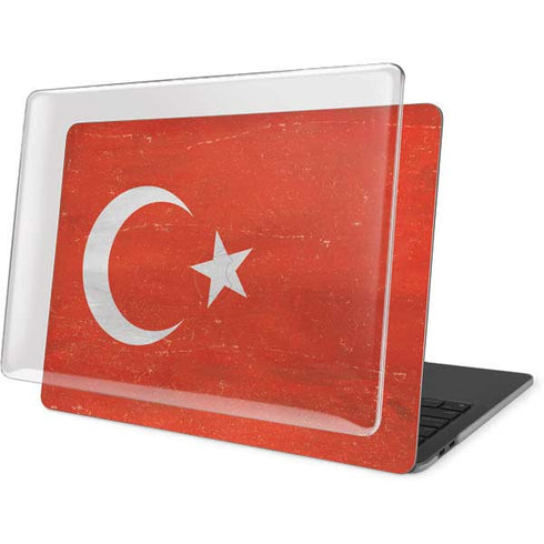 Turkish Flag Distressed MacBook Pro 16in (2019-20) Case plus Skin