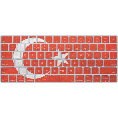 Turkish Flag Distressed Magic Keyboard Skin