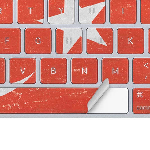 Turkish Flag Distressed Magic Keyboard Skin