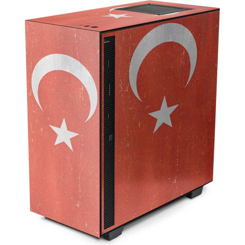 Turkish Flag Distressed NZXT H510 Compact ATX Mid-Tower Case Skin
