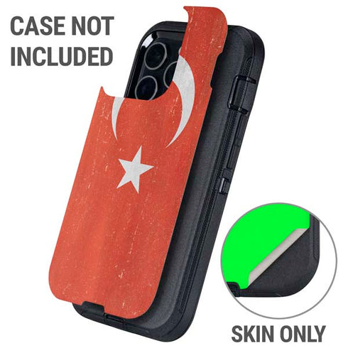 Turkish Flag Distressed Otterbox Defender iPhone Skin