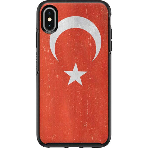 Turkish Flag Distressed Otterbox Symmetry iPhone Skin