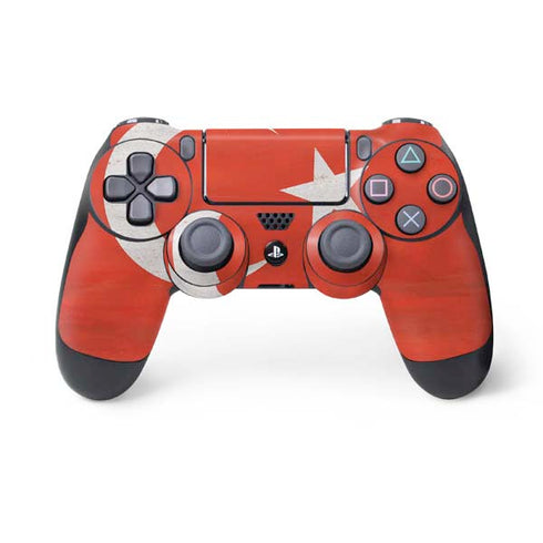 Turkish Flag Distressed PS4 Controller Skin