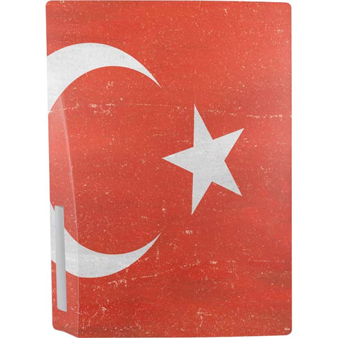 Turkish Flag Distressed PS5 Console Skin