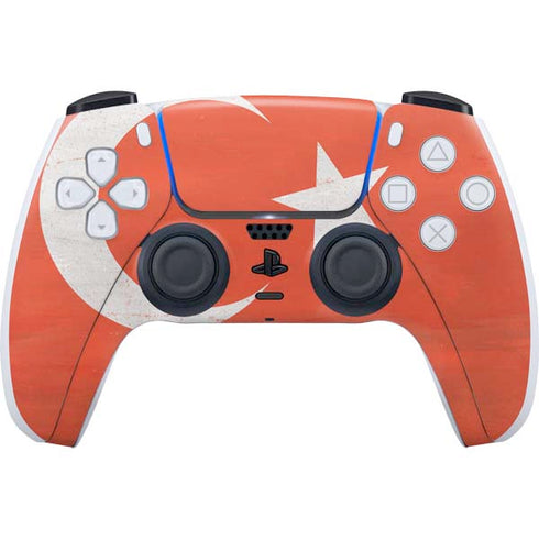 Turkish Flag Distressed PS5 Controller Skin