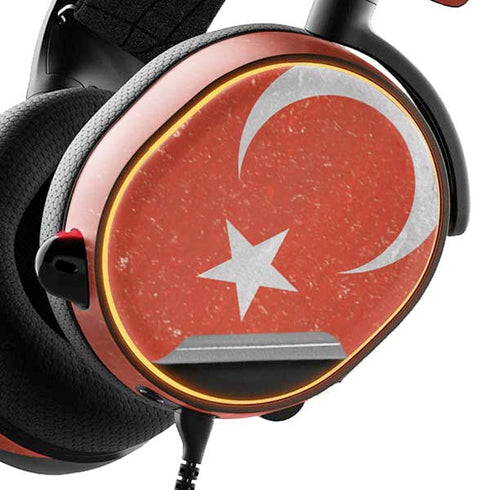 Turkish Flag Distressed SteelSeries Arctis 3 Skin