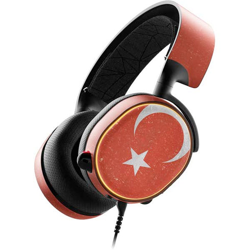 Turkish Flag Distressed SteelSeries Arctis 5 Skin