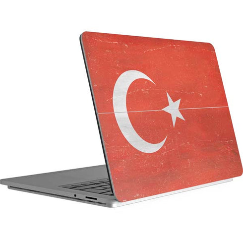 Turkish Flag Distressed Surface Laptop Studio Skin