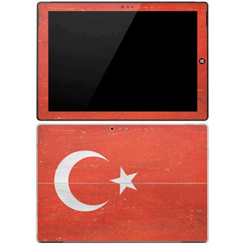 Turkish Flag Distressed Surface Pro 3 Skin