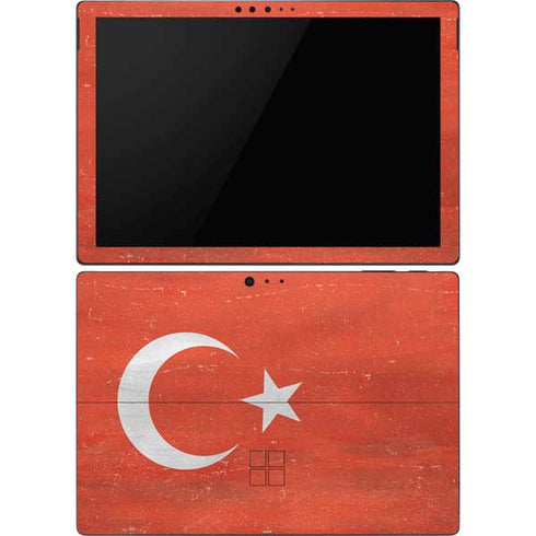 Turkish Flag Distressed Surface Pro 6 Skin