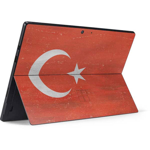 Turkish Flag Distressed Surface Pro 7 Skin