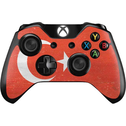 Turkish Flag Distressed Xbox One Controller Skin
