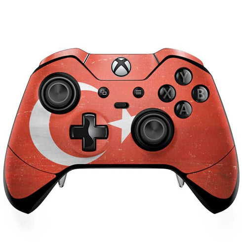 Turkish Flag Distressed Xbox One Elite Controller Skin