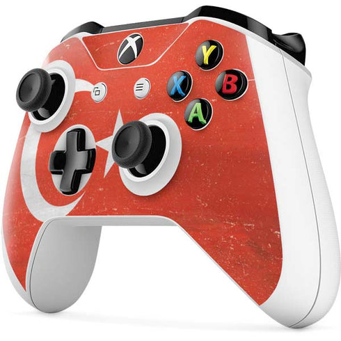Turkish Flag Distressed Xbox One S Controller Skin