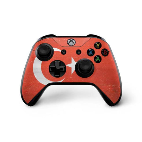 Turkish Flag Distressed Xbox One X Controller Skin