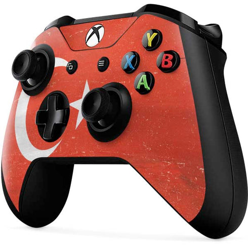 Turkish Flag Distressed Xbox One X Controller Skin