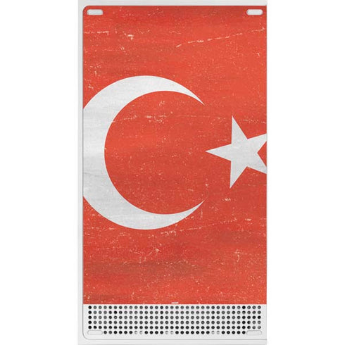 Turkish Flag Distressed Xbox Series S Console Skin
