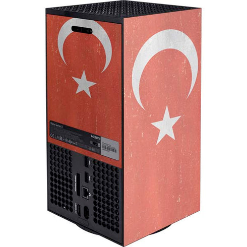 Turkish Flag Distressed Xbox Series X Console Skin