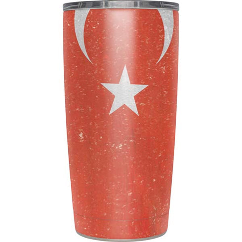Turkish Flag Distressed Yeti 20oz Tumbler Skin