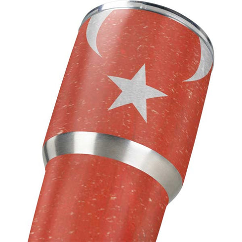 Turkish Flag Distressed Yeti 30oz Rambler Tumbler Skin