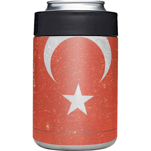 Turkish Flag Distressed Yeti Colster Can Insulator Skin