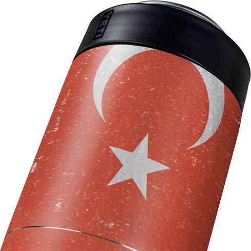 Turkish Flag Distressed Yeti Colster Can Insulator Skin