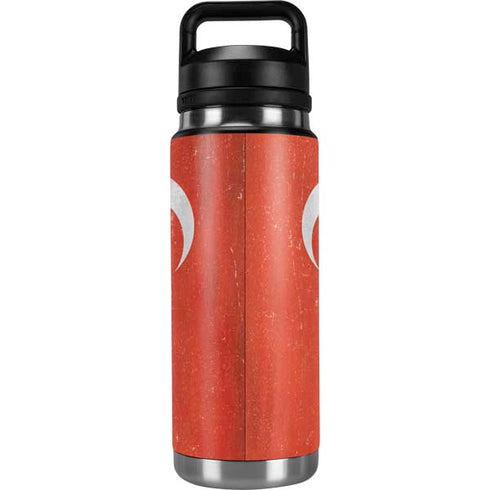 Turkish Flag Distressed YETI Rambler 26oz Bottle Skin