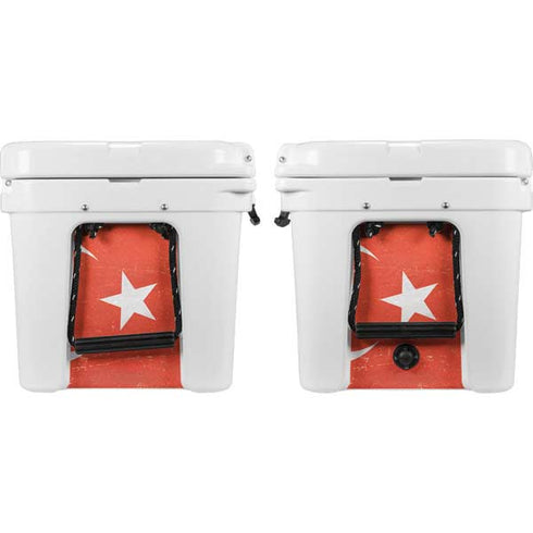 Turkish Flag Distressed YETI Tundra 35 Hard Cooler Skin