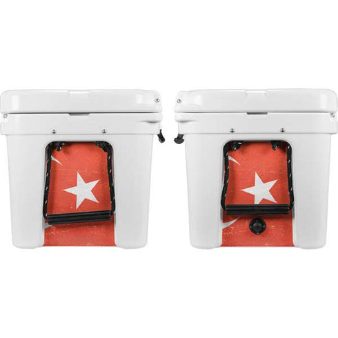 Turkish Flag Distressed YETI Tundra 45 Hard Cooler Skin