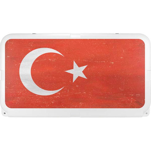 Turkish Flag Distressed YETI Tundra 65 Hard Cooler Skin