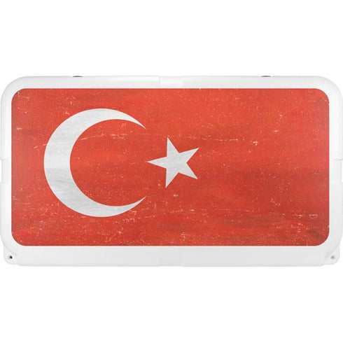 Turkish Flag Distressed YETI Tundra 75 Hard Cooler Skin