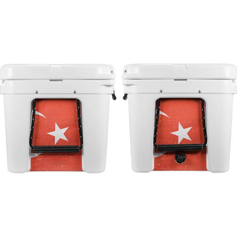 Turkish Flag Distressed YETI Tundra 75 Hard Cooler Skin