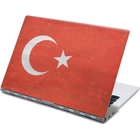 Turkish Flag Distressed Yoga 910 2-in-1 14in Touch-Screen Skin